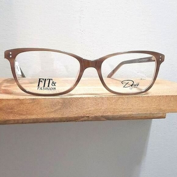 NEW Eyeglass Frame Rx'able women glasses brown oversized big modern 58-18-145 - Picture 7 of 7